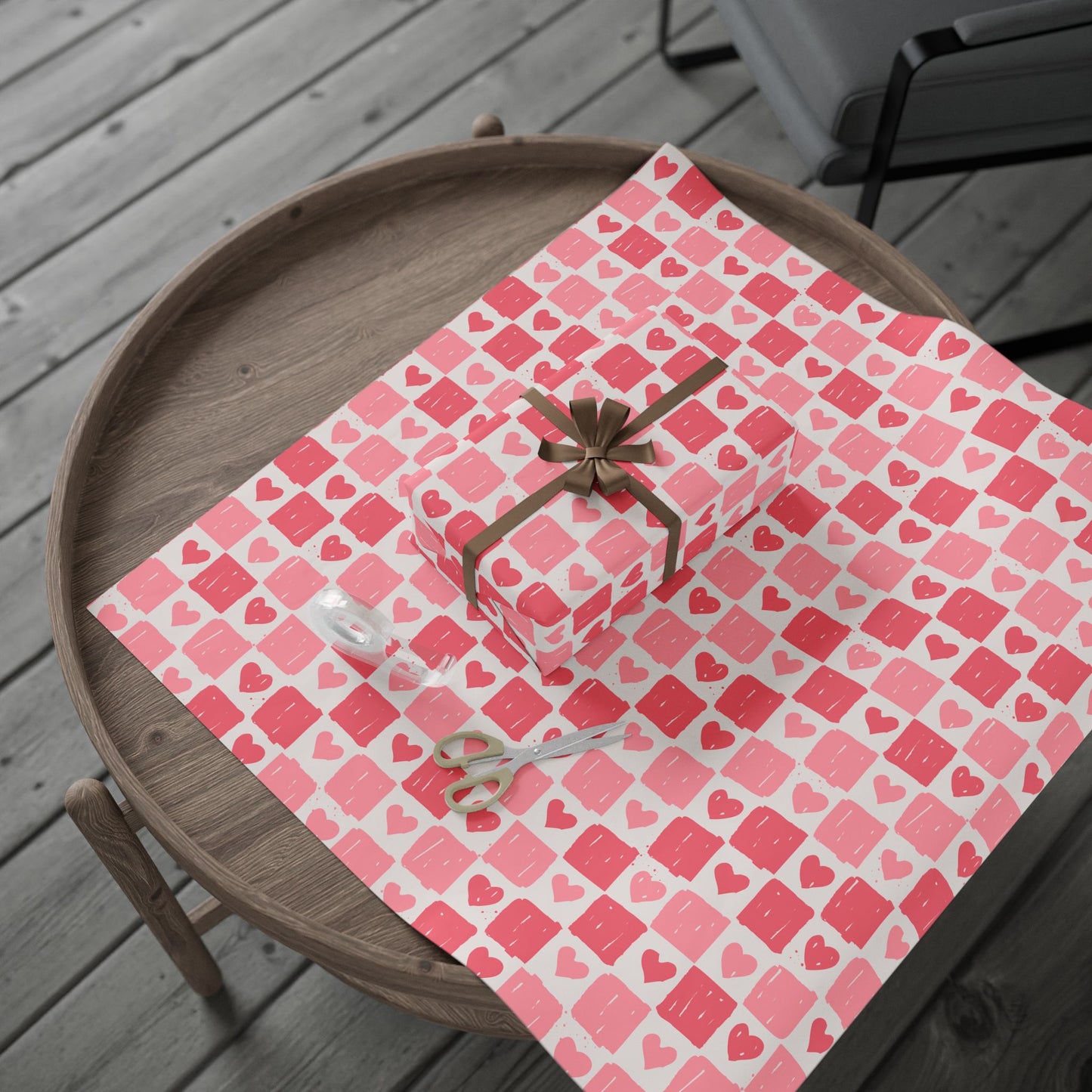 Heart Pattern Wrapping Paper - Valentine's Gift Wrap, Birthday Wrapping, Unique Gift Packaging, Celebration Decor, Eco-Friendly Paper