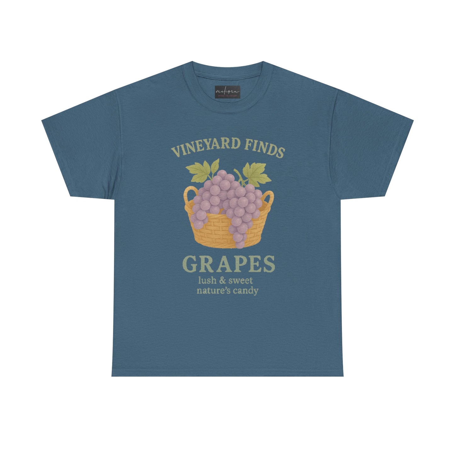 Vineyard Finds Heavy Cotton Tee - Sweet Grapes Design