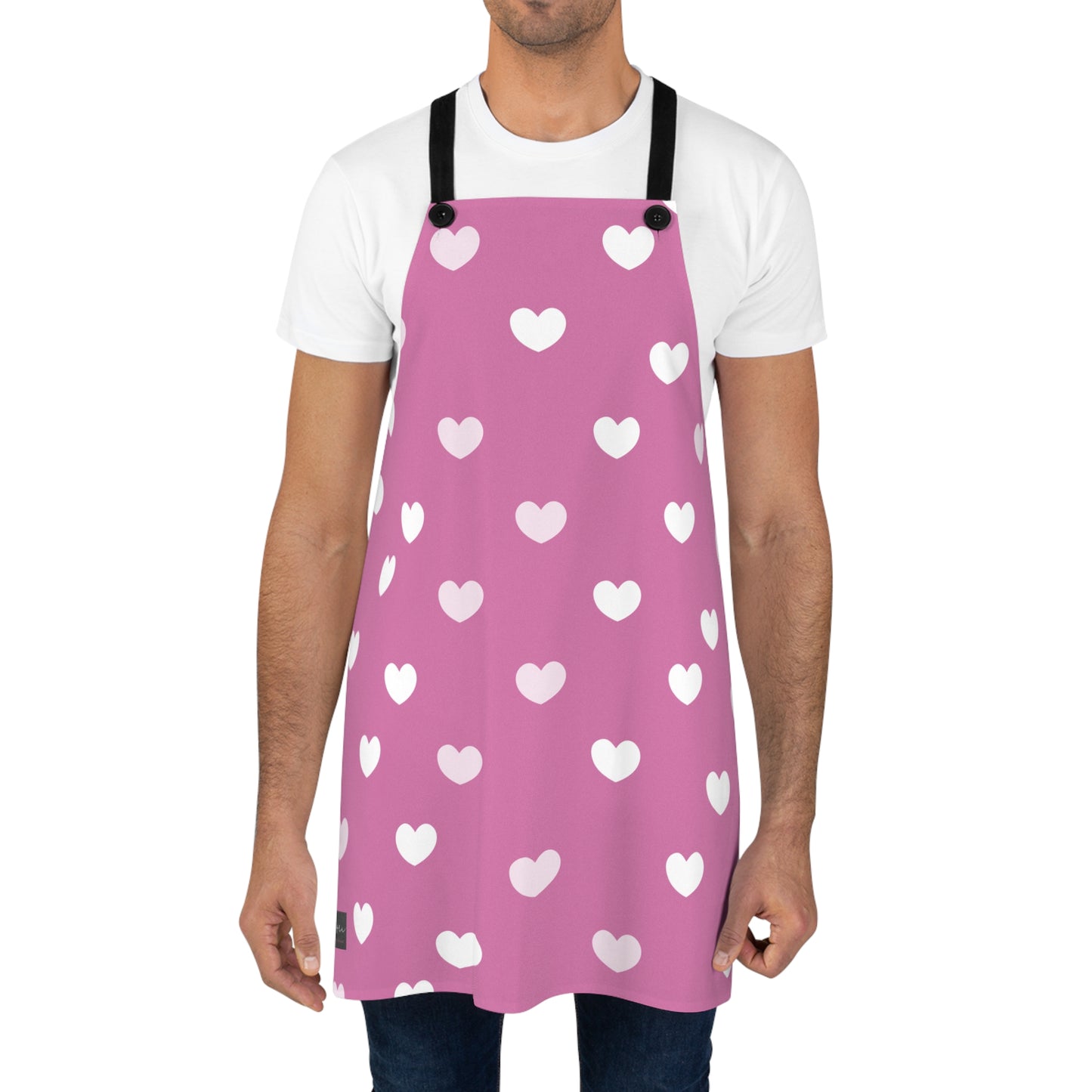 Heart Pattern Yellow Apron | Cute Baking Gift for Home Cooks | Perfect for Mother's Day & Birthdays