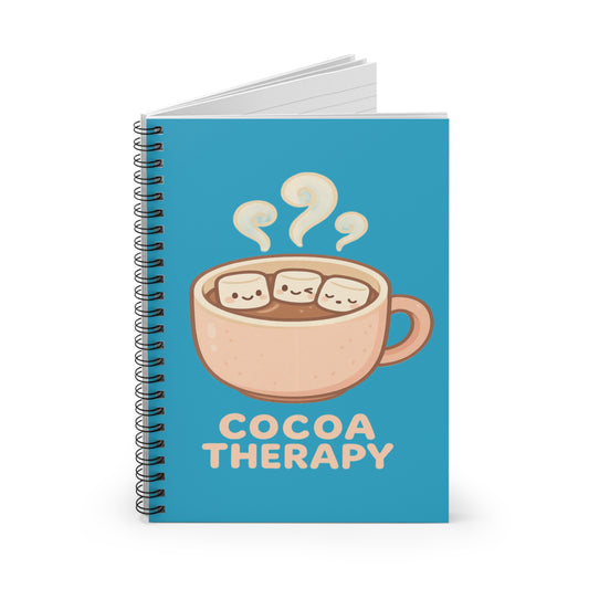 Cocoa Therapy Spiral Notebook - Perfect for Hot Cocoa Lovers, Cute Journal Gift, Cozy Writing, School Supplies, Relaxation Note-taking
