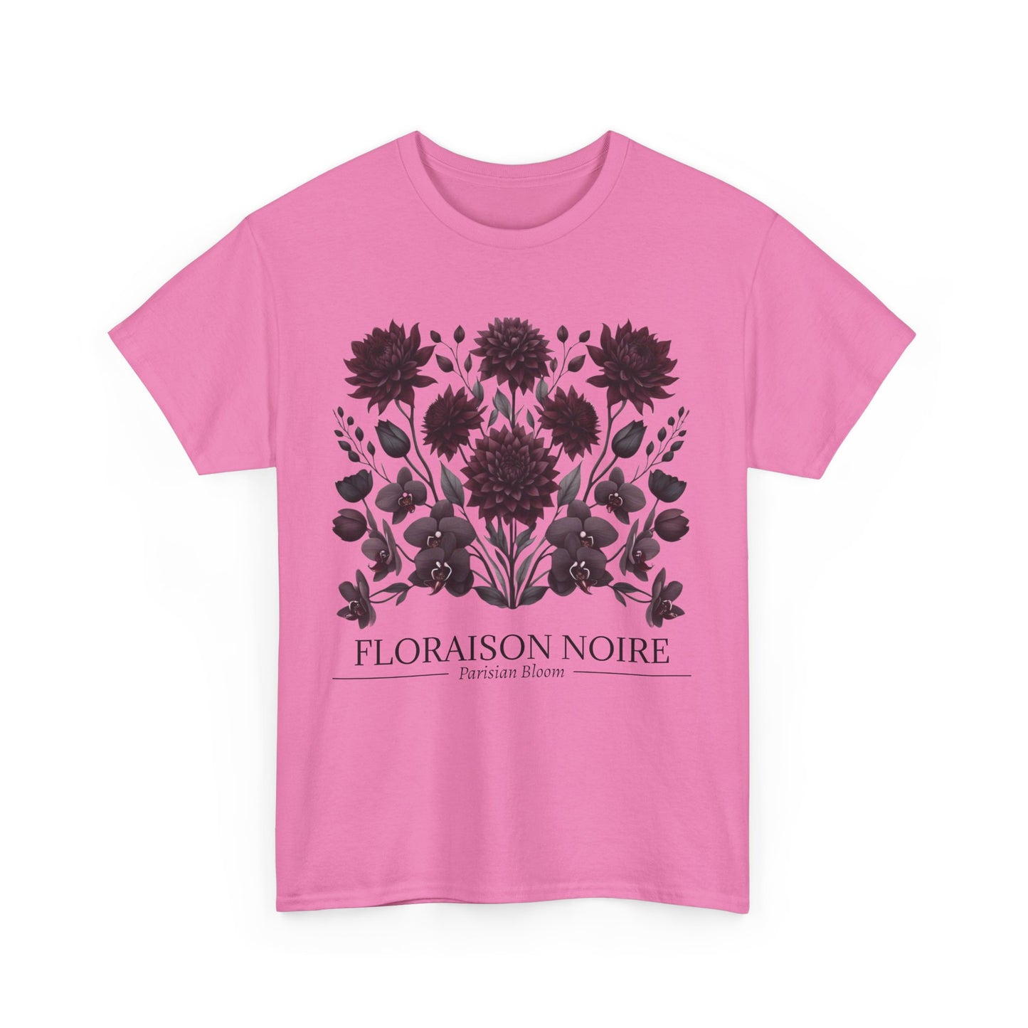 Floral Artwork Unisex Heavy Cotton Tee, Stylish T-Shirt for Garden Lovers, Casual Wear, Gift for Nature Enthusiasts, Floral Print Fashion