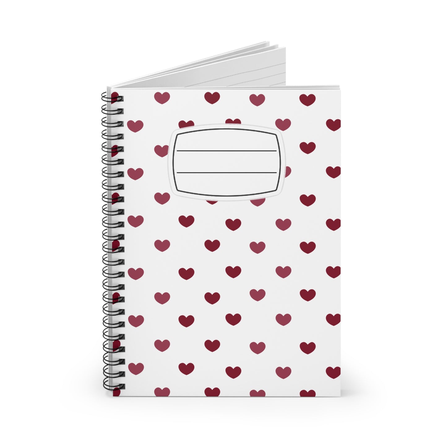 Heart Pattern Spiral Notebook - Perfect for Students, Journaling, Valentine's Day, Gifts, Stationery