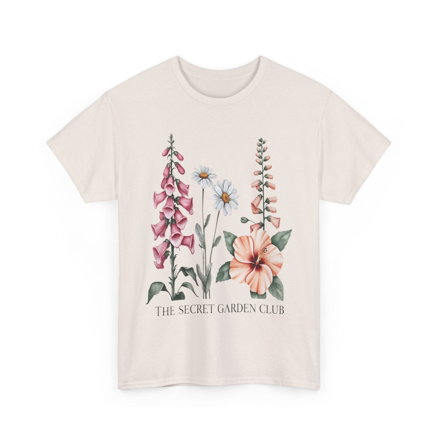 Floral Graphic Tee, The Secret Garden Club Shirt, Nature Lover Gift, Unisex Casual Top, Vintage Style T-Shirt