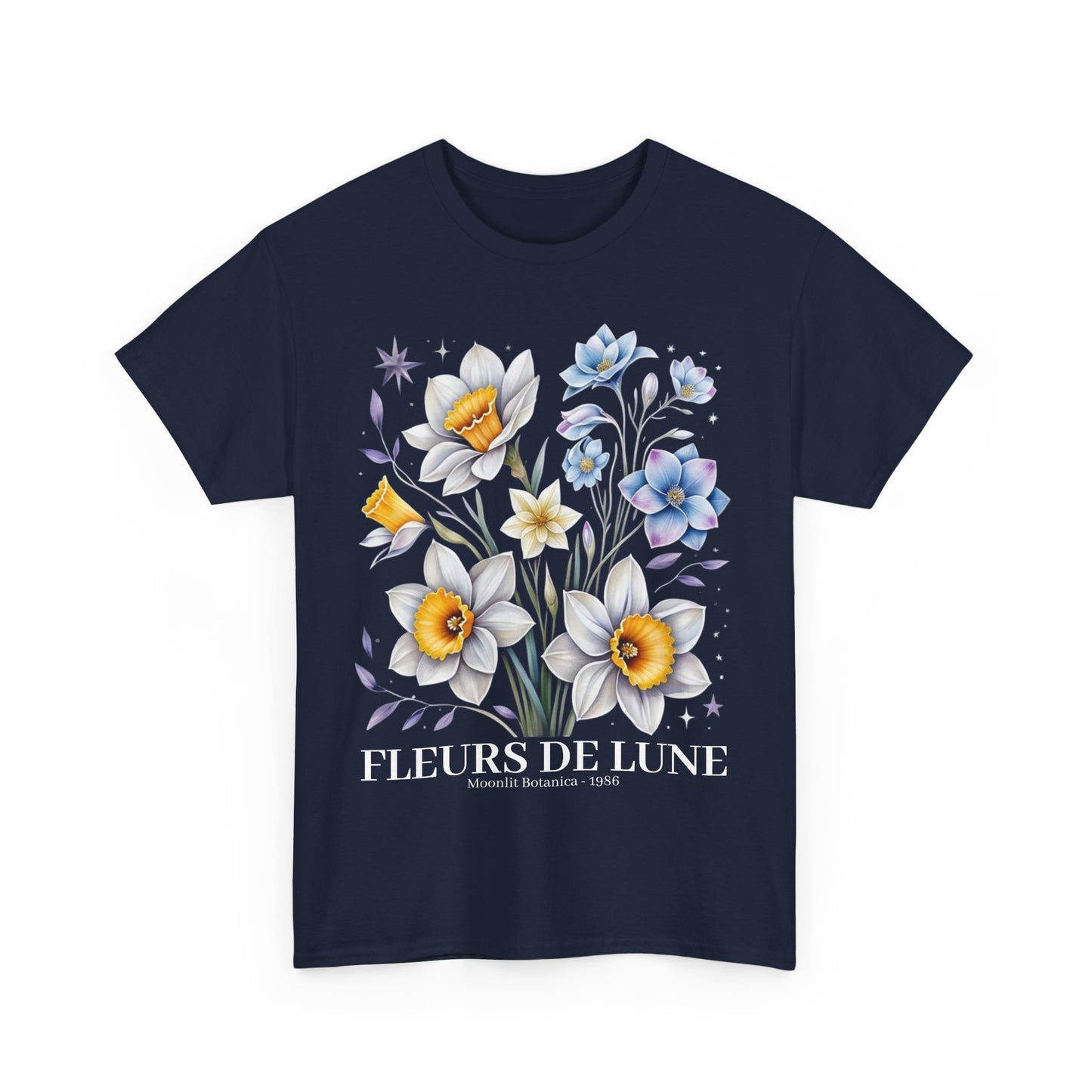 Floral Graphic Tee - Fleurs de Lune, Unisex T-Shirt, Casual Wear, Gift for Garden Lovers, Spring Fashion, Nature Inspired Apparel