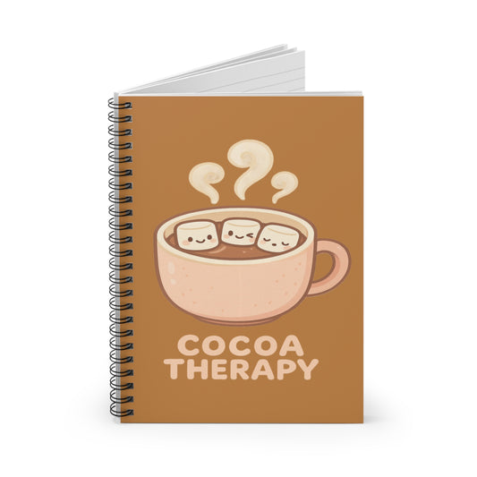 Cocoa Therapy Spiral Notebook - Perfect for Hot Cocoa Lovers, Cute Journal Gift, Cozy Writing, School Supplies, Relaxation Note-taking
