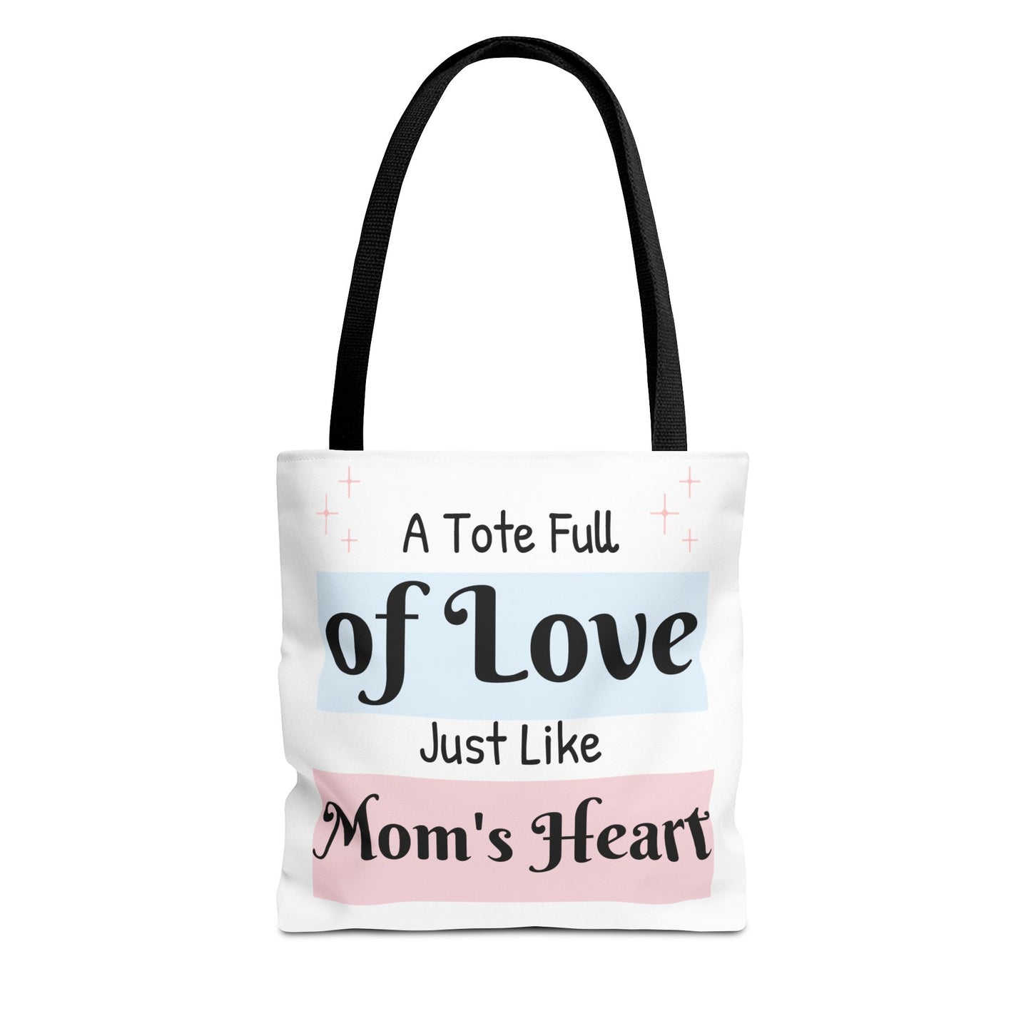 Mom's Heart Tote Bag - A Tote Full of Love with Floral Design