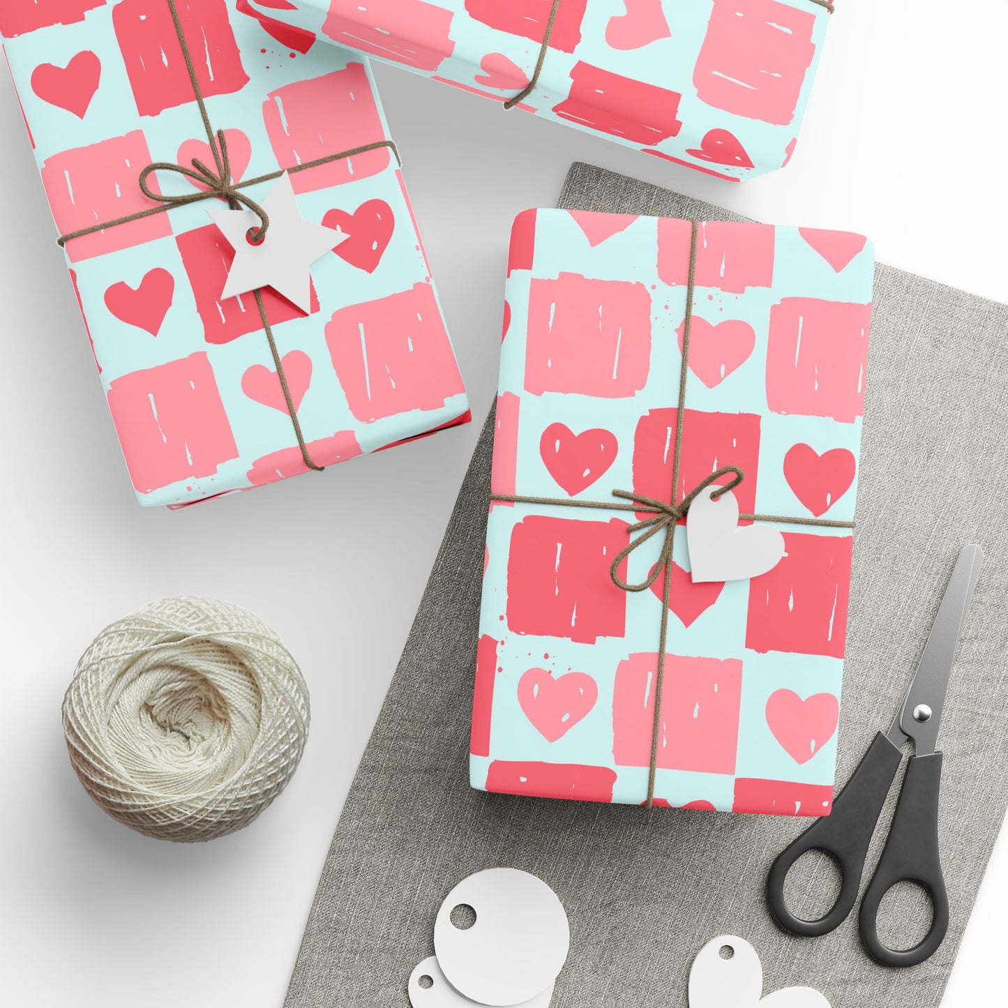 Valentine's Day Wrapping Paper, Gift Wrap for Love, Cute Heart Pattern, Pink Gift Wrap, Holiday Wrapping Papers