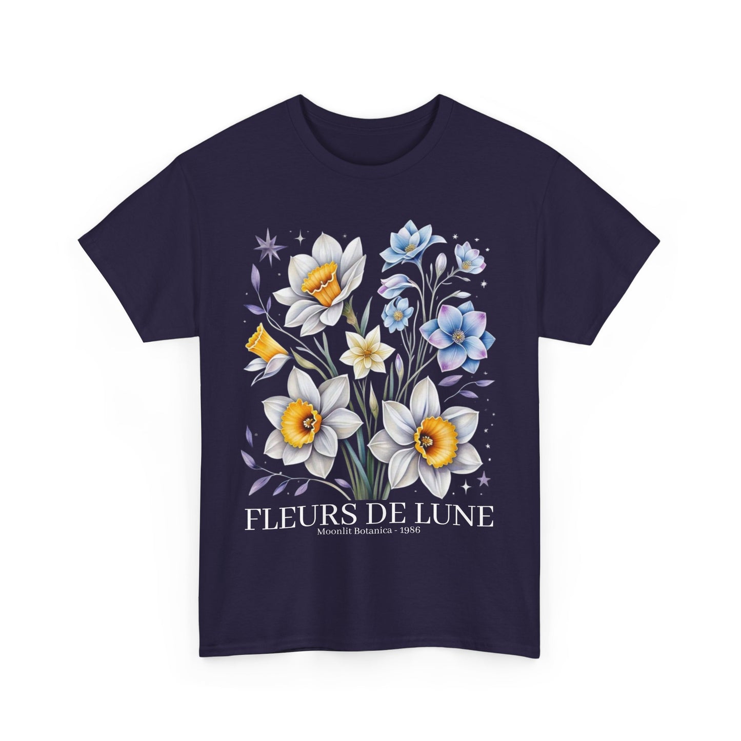 Floral Graphic Tee - Fleurs de Lune, Unisex T-Shirt, Casual Wear, Gift for Garden Lovers, Spring Fashion, Nature Inspired Apparel
