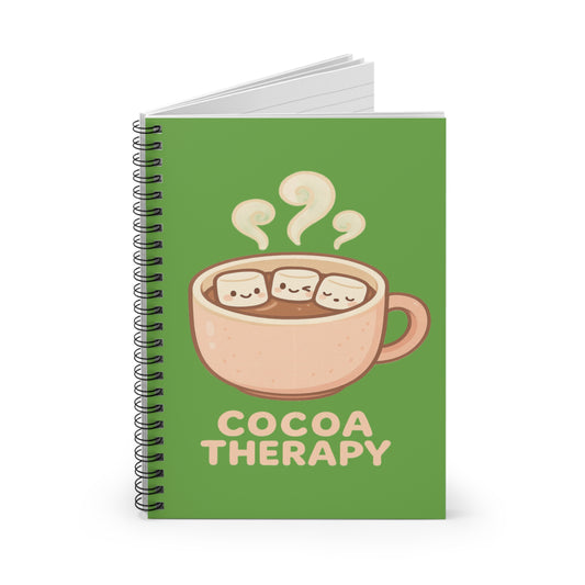 Cocoa Therapy Spiral Notebook - Perfect for Hot Cocoa Lovers, Cute Journal Gift, Cozy Writing, School Supplies, Relaxation Note-taking