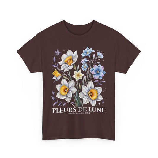 Floral Graphic Tee - Fleurs de Lune, Unisex T-Shirt, Casual Wear, Gift for Garden Lovers, Spring Fashion, Nature Inspired Apparel