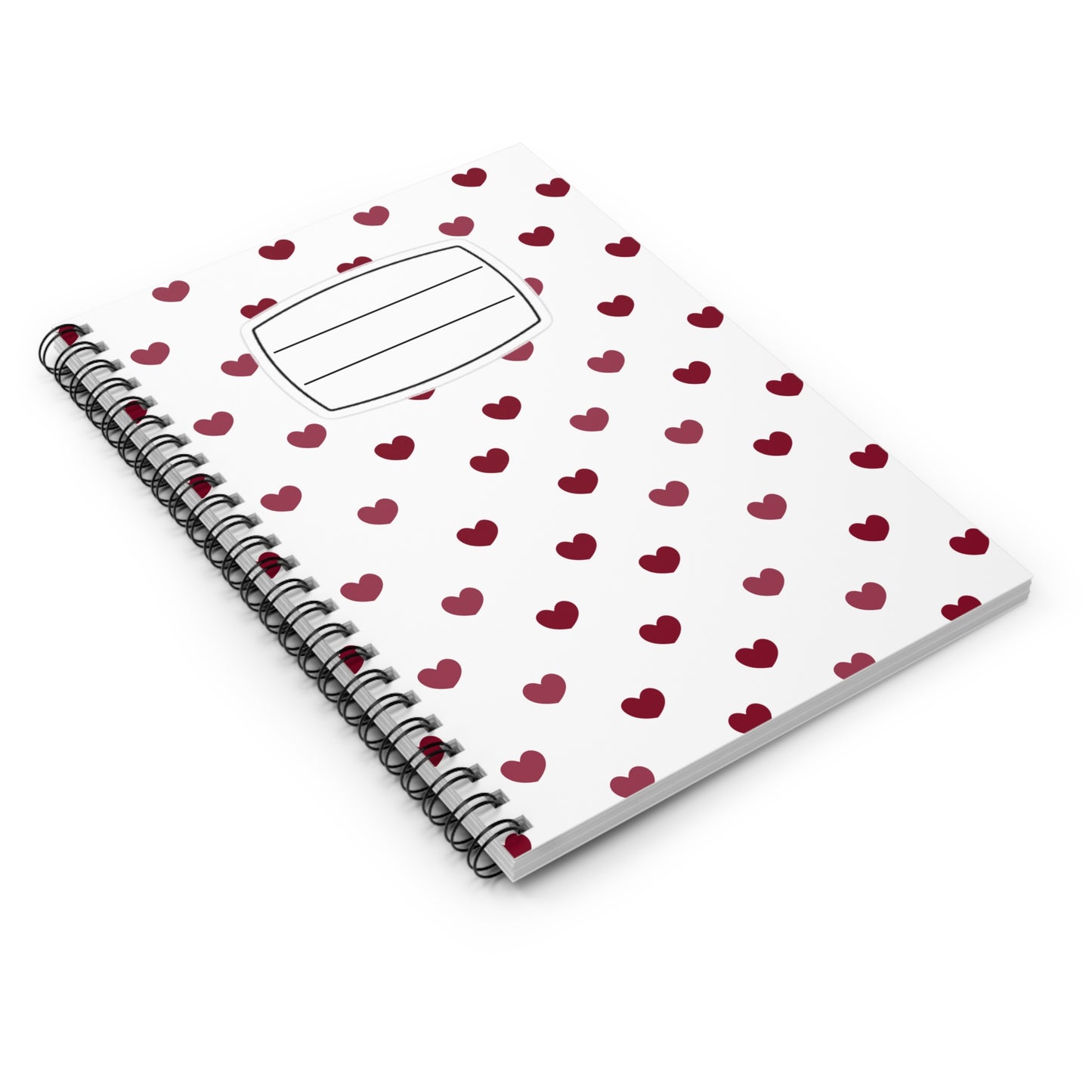 Heart Pattern Spiral Notebook - Perfect for Students, Journaling, Valentine's Day, Gifts, Stationery