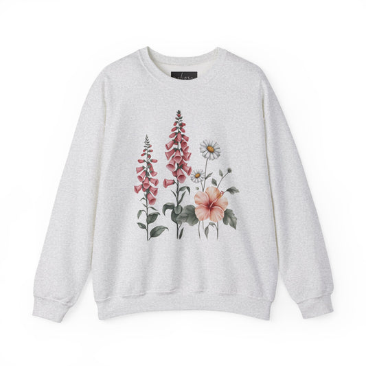 Floral Crewneck Sweatshirt, Cozy Pullover, Unisex Gift, Spring Apparel, Nature Lover's Sweater, Casual Wear for All Occasions