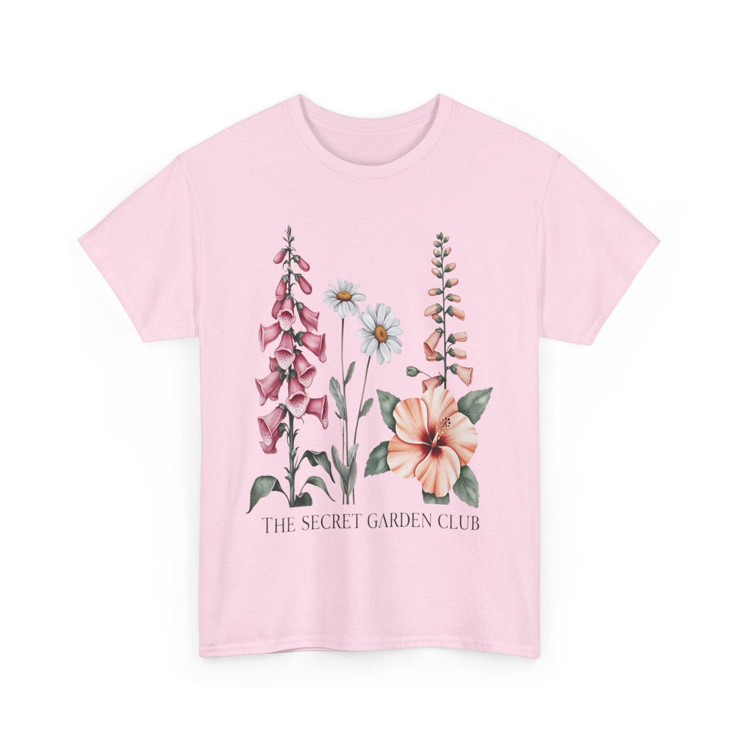 Floral Graphic Tee, The Secret Garden Club Shirt, Nature Lover Gift, Unisex Casual Top, Vintage Style T-Shirt