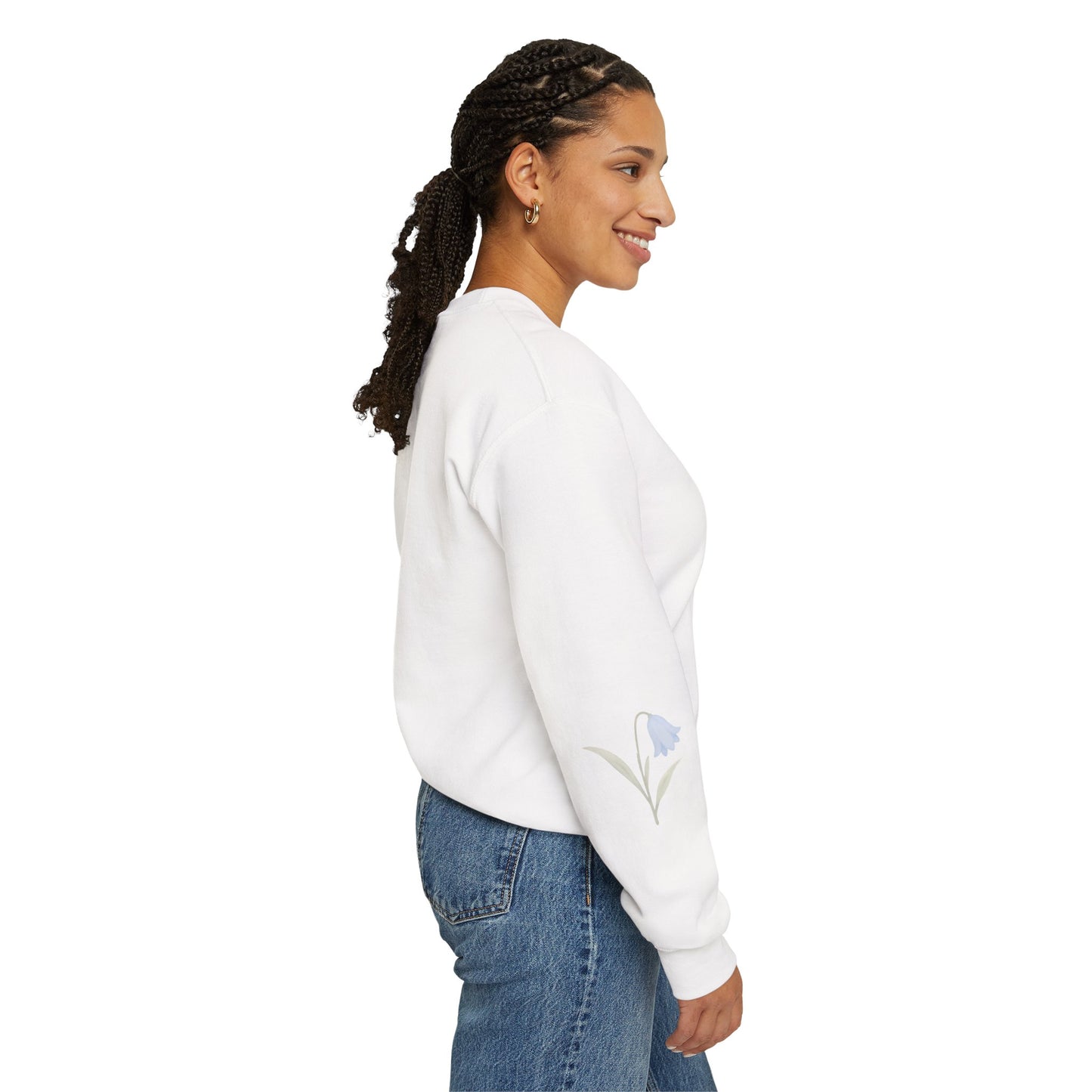 Bluebell flowers- Bloom Under Moonlight Sweatshirt -Heavy Blend Crewneck