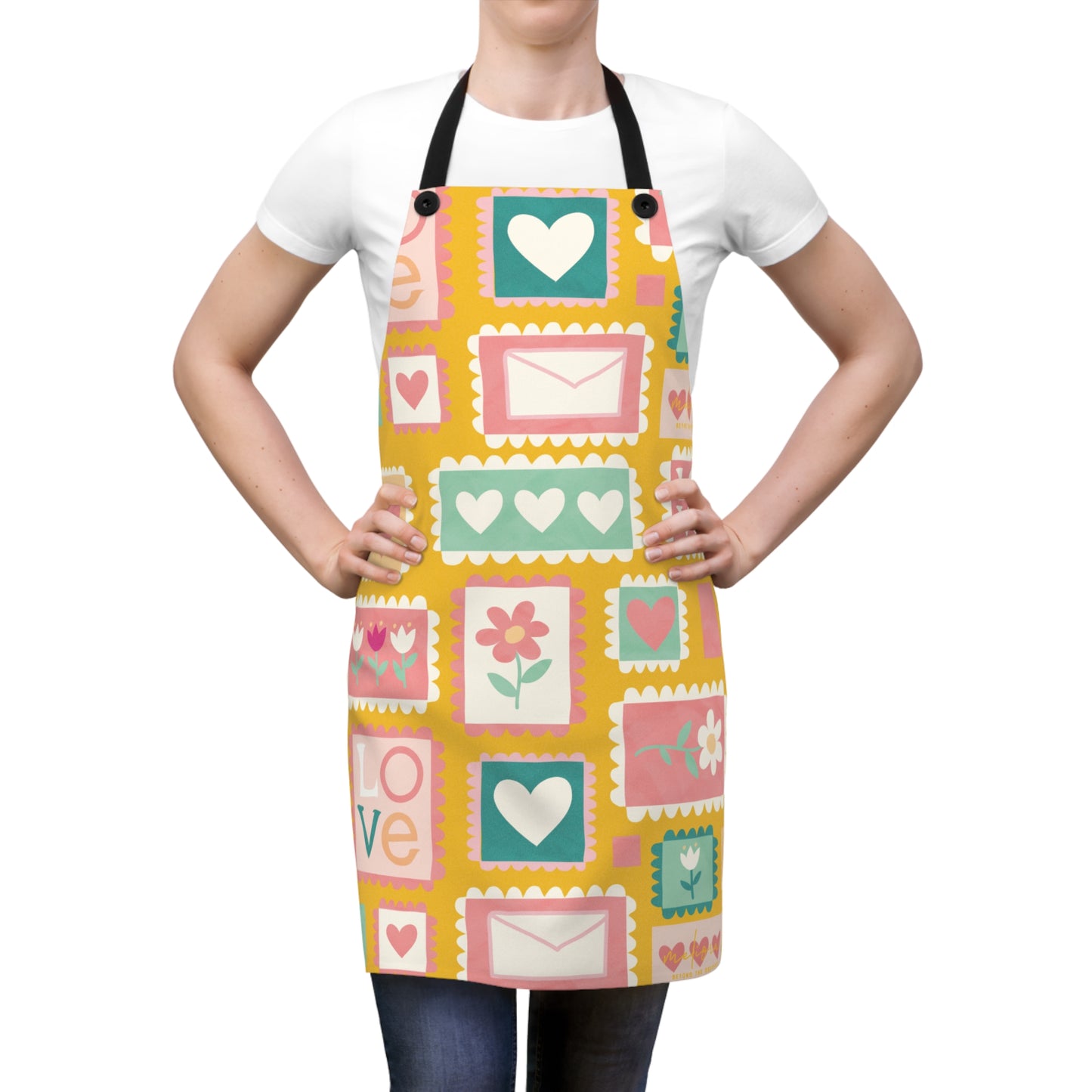 Colorful Love-themed Apron for Baking & Cooking | Perfect Gift for mother’s Day & Cooking Enthusiasts
