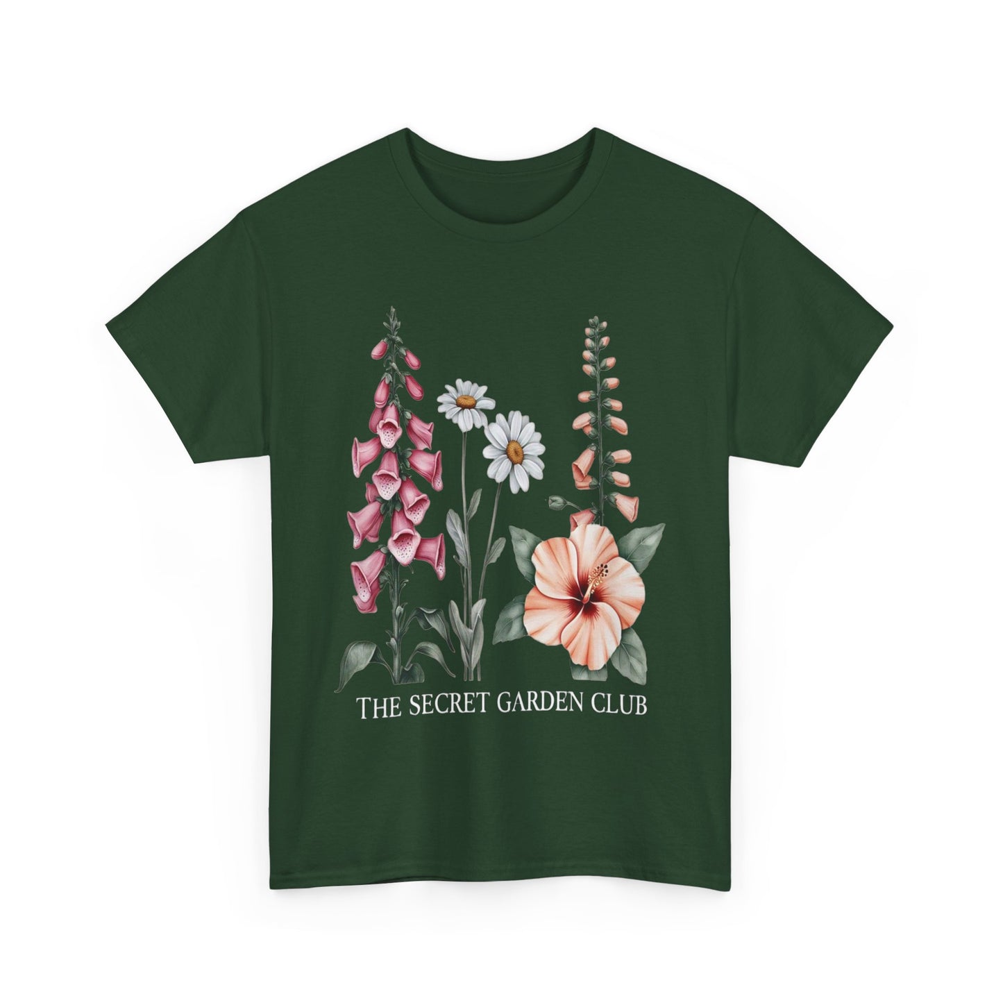 Floral Graphic Tee, The Secret Garden Club Shirt, Nature Lover Gift, Unisex Casual Top, Vintage Style T-Shirt