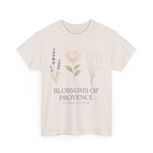 Floral Graphic Tee, Blossoms of Provence Shirt, Gifts for Nature Lovers, Summer Fashion, Vintage Floral Tee
