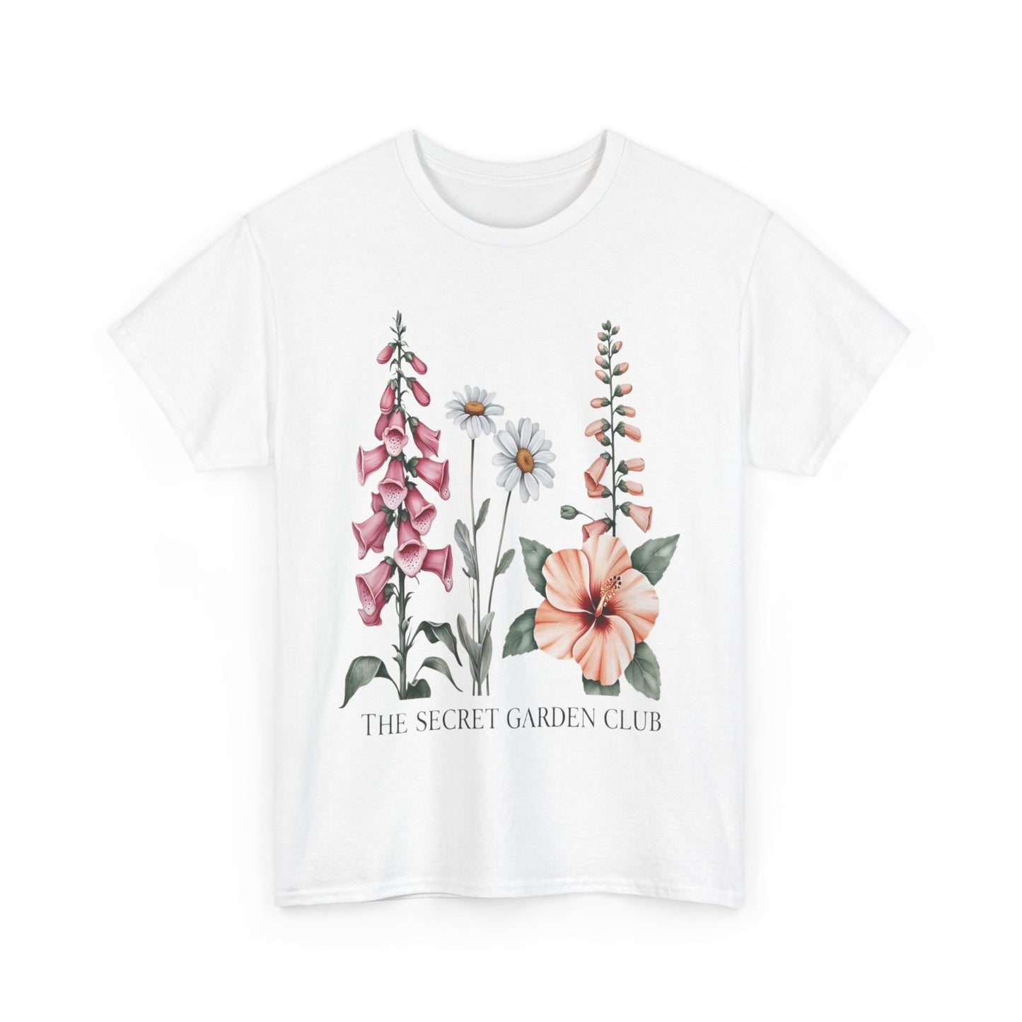 Floral Graphic Tee, The Secret Garden Club Shirt, Nature Lover Gift, Unisex Casual Top, Vintage Style T-Shirt