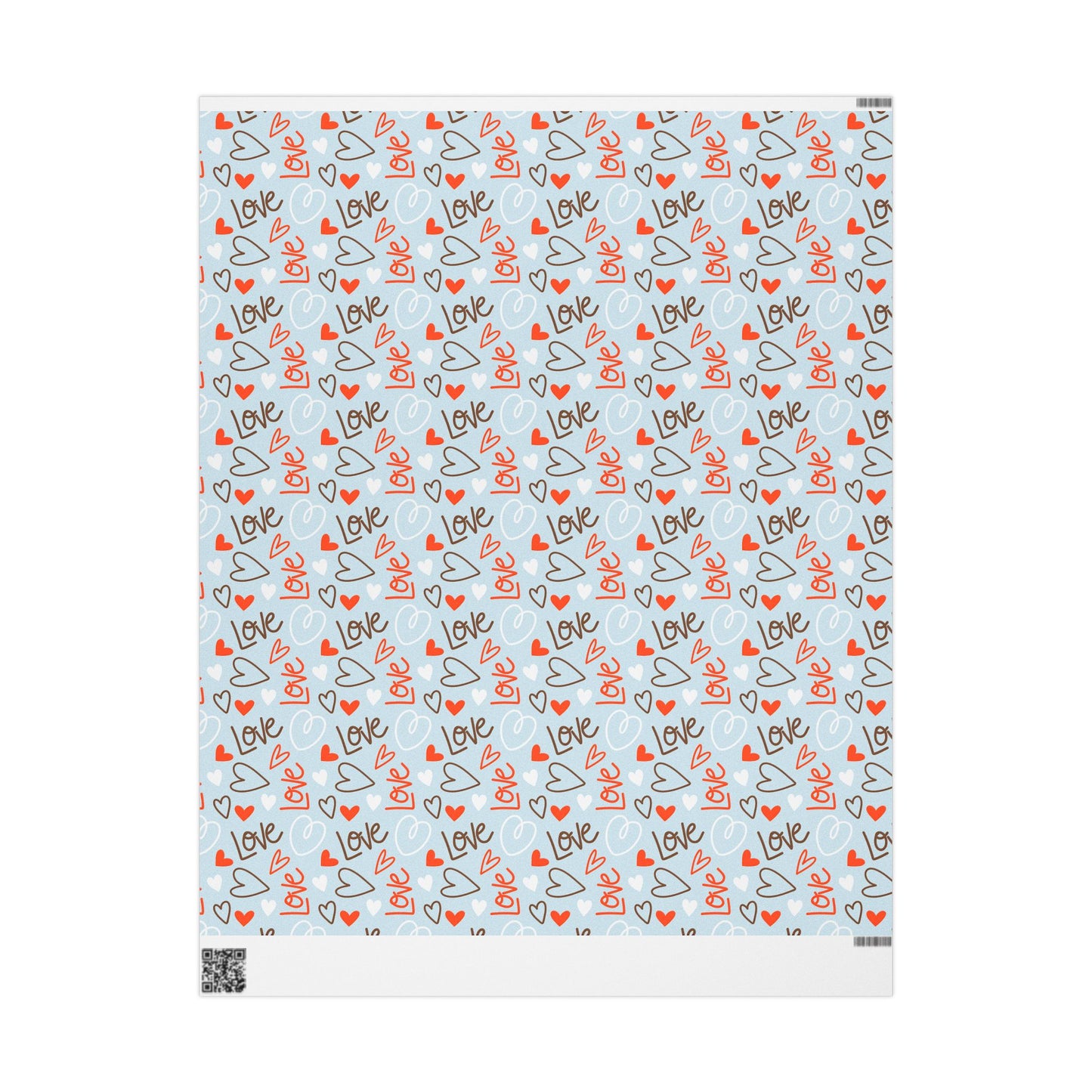 Cute Love Themed Wrapping Paper, Gift Wrap for Valentine's Day, Birthdays, Celebrations, Handmade Gift Packaging, Festive Wrapping