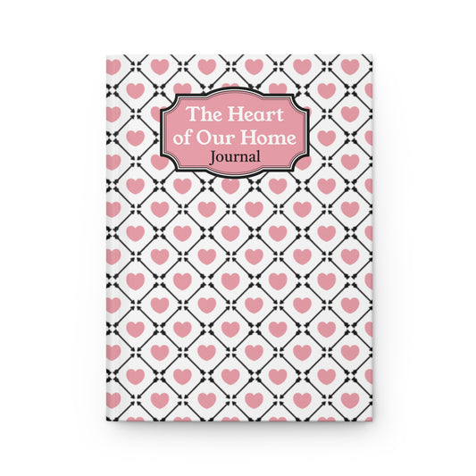 مذكرة قلب منزلنا - دفتر ملاحظات بنقشة قلب للتأمل الذاتي والإهداء