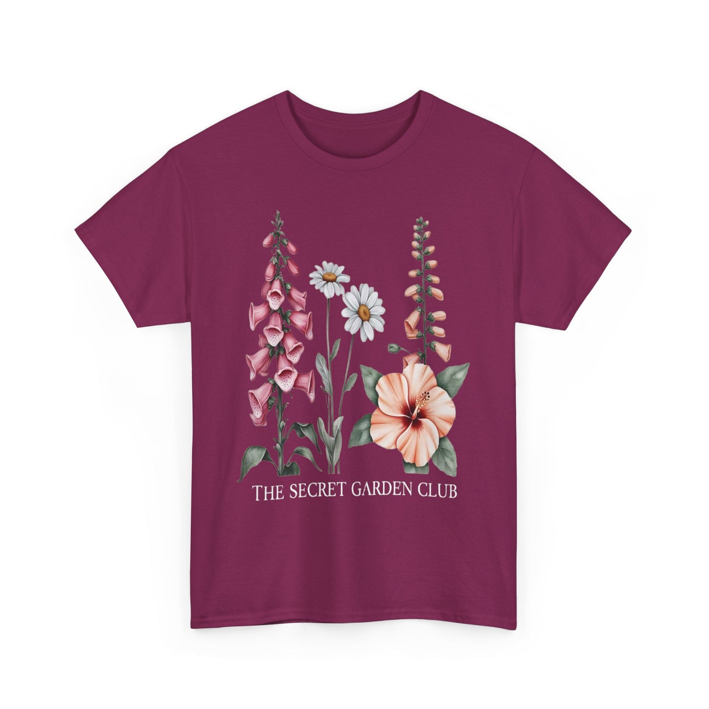 Floral Graphic Tee, The Secret Garden Club Shirt, Nature Lover Gift, Unisex Casual Top, Vintage Style T-Shirt