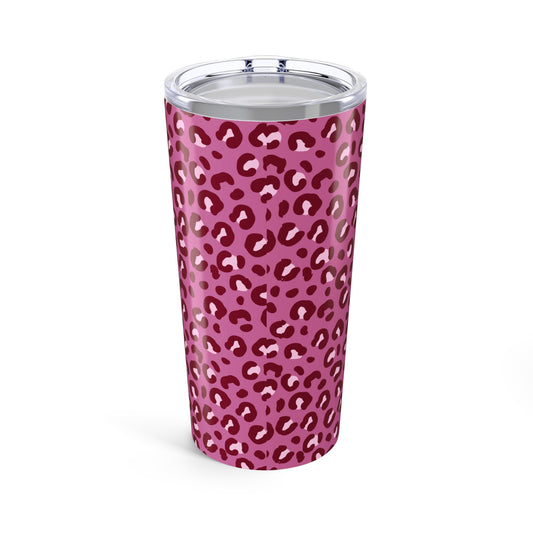 Stylish Leopard Print 20oz Tumbler - Insulated Travel Cup for Coffee and Drinks