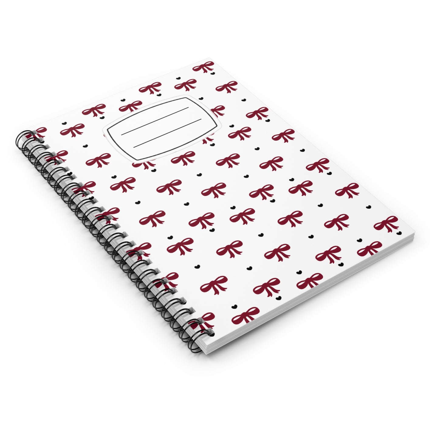 Cute Bow Spiral Notebook - Perfect for School, Journaling, Gifts, Planning, Organization