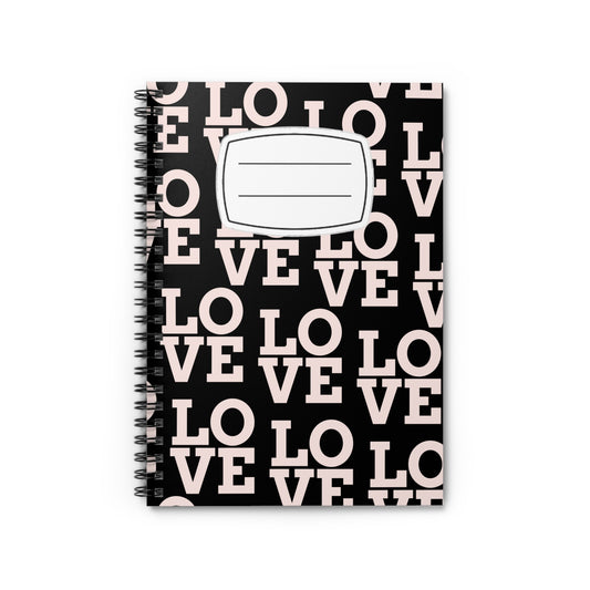 Love Spiral Notebook - Ruled Lines, Cute Love Journal, Gift for Students, Back to School, Valentine's Day, Creative Writing