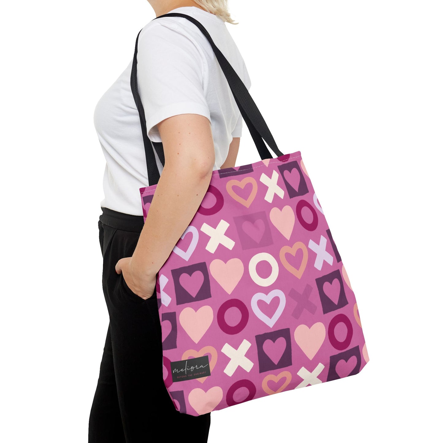 Mother's Day Heart Pattern Tote Bag - Stylish and Practical