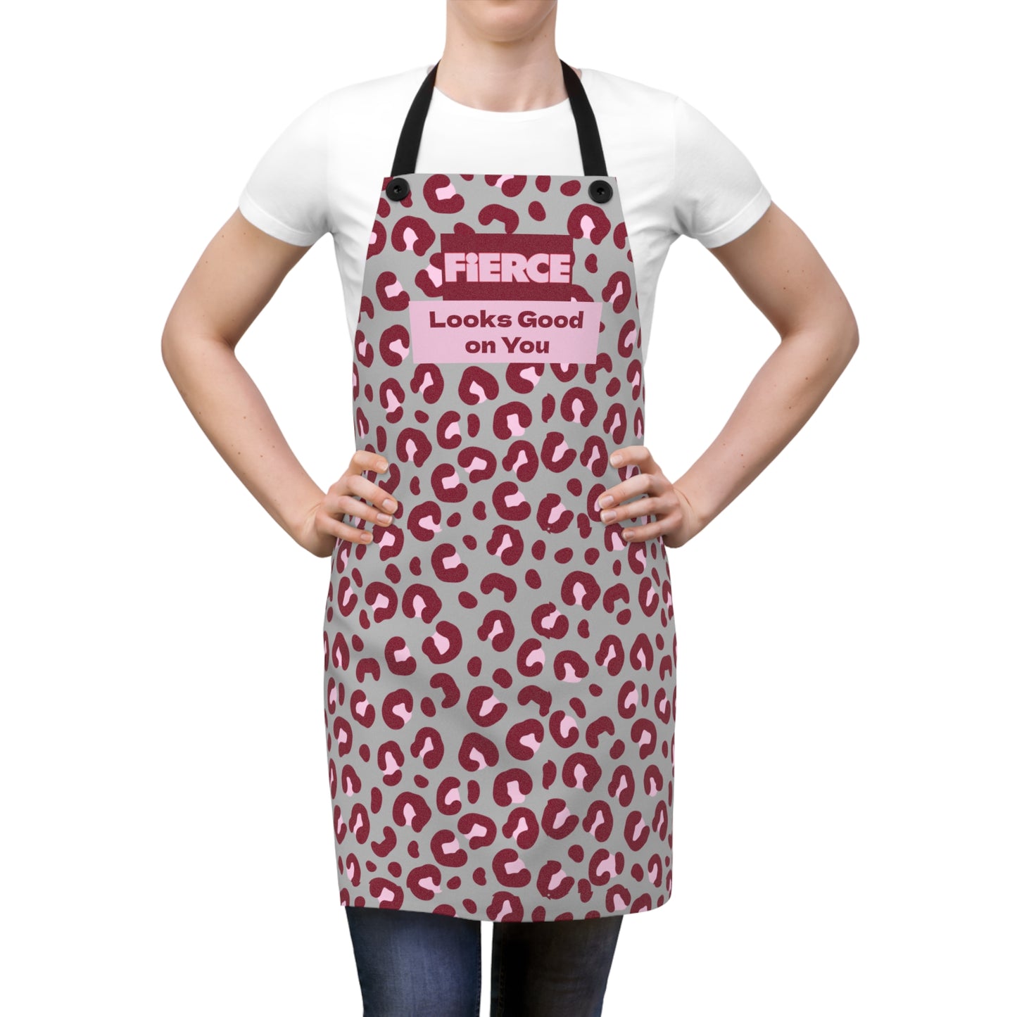 Chic Leopard Print Apron for Stylish Cooking
