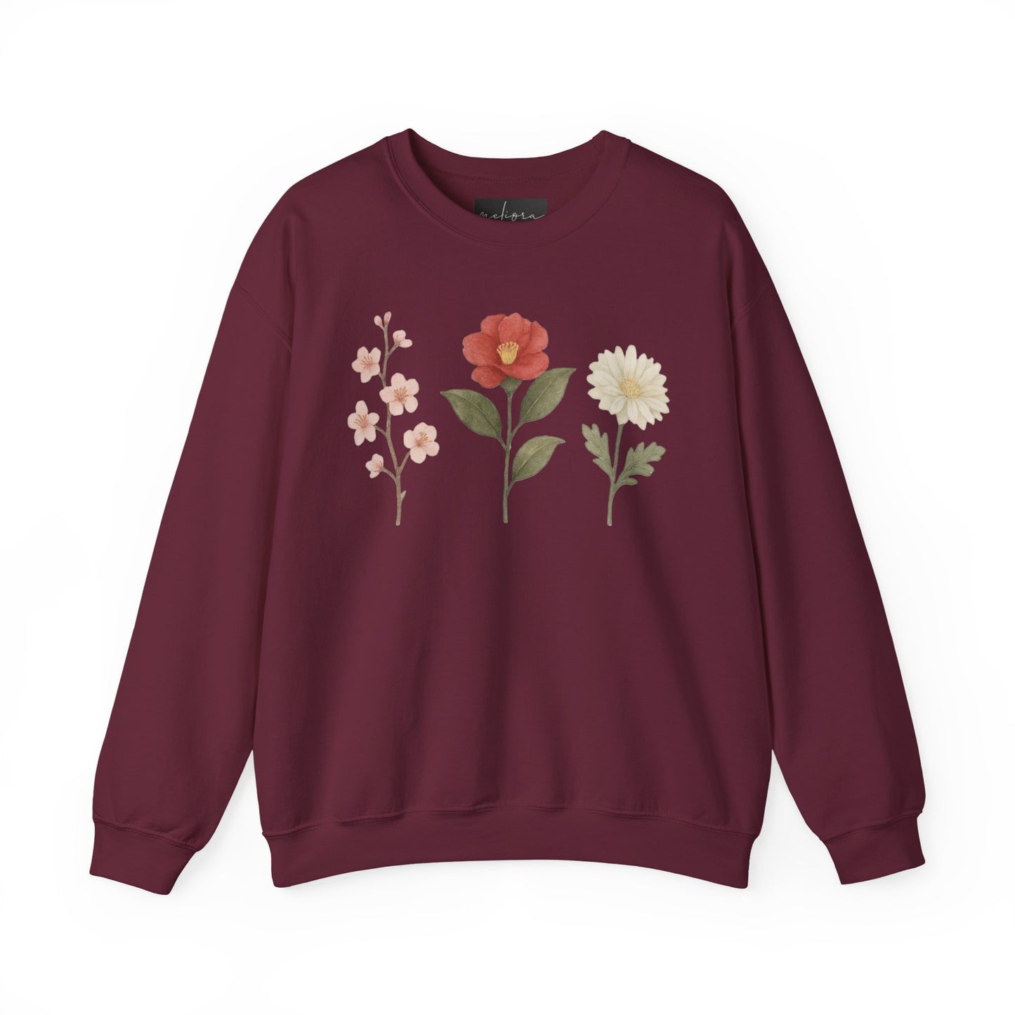 Floral Design Sweatshirt | Cozy Unisex Crewneck | Gift for Her | Spring Fashion | Casual Wear | Eco-Friendly Clothing