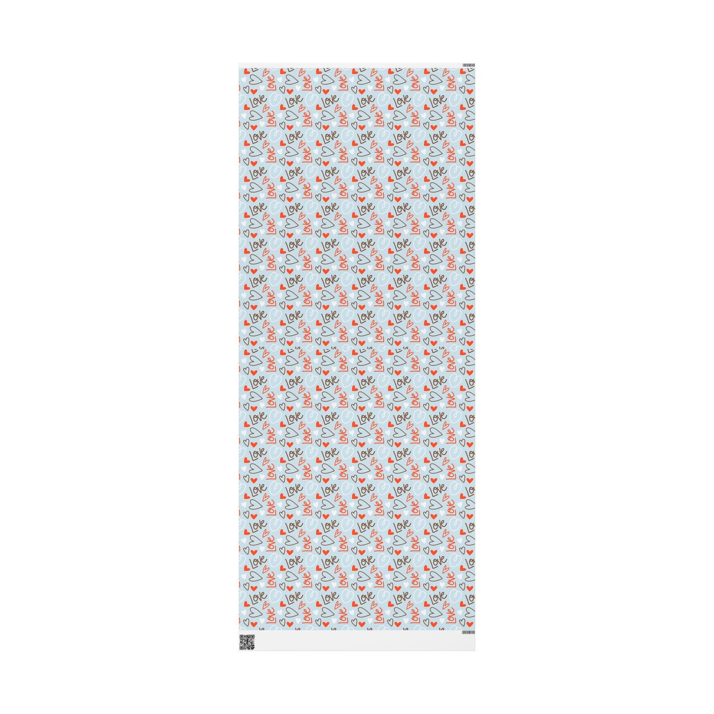 Cute Love Themed Wrapping Paper, Gift Wrap for Valentine's Day, Birthdays, Celebrations, Handmade Gift Packaging, Festive Wrapping