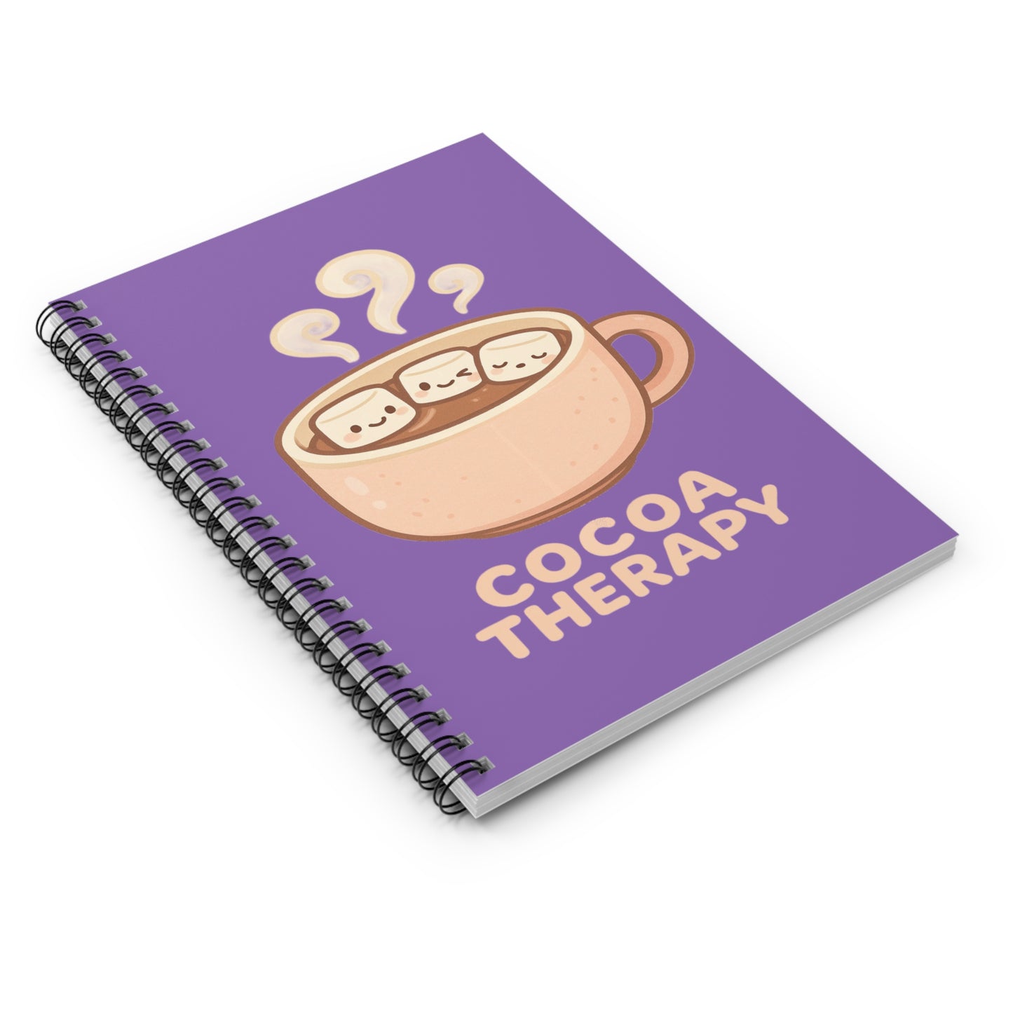Cocoa Therapy Spiral Notebook - Perfect for Hot Cocoa Lovers, Cute Journal Gift, Cozy Writing, School Supplies, Relaxation Note-taking