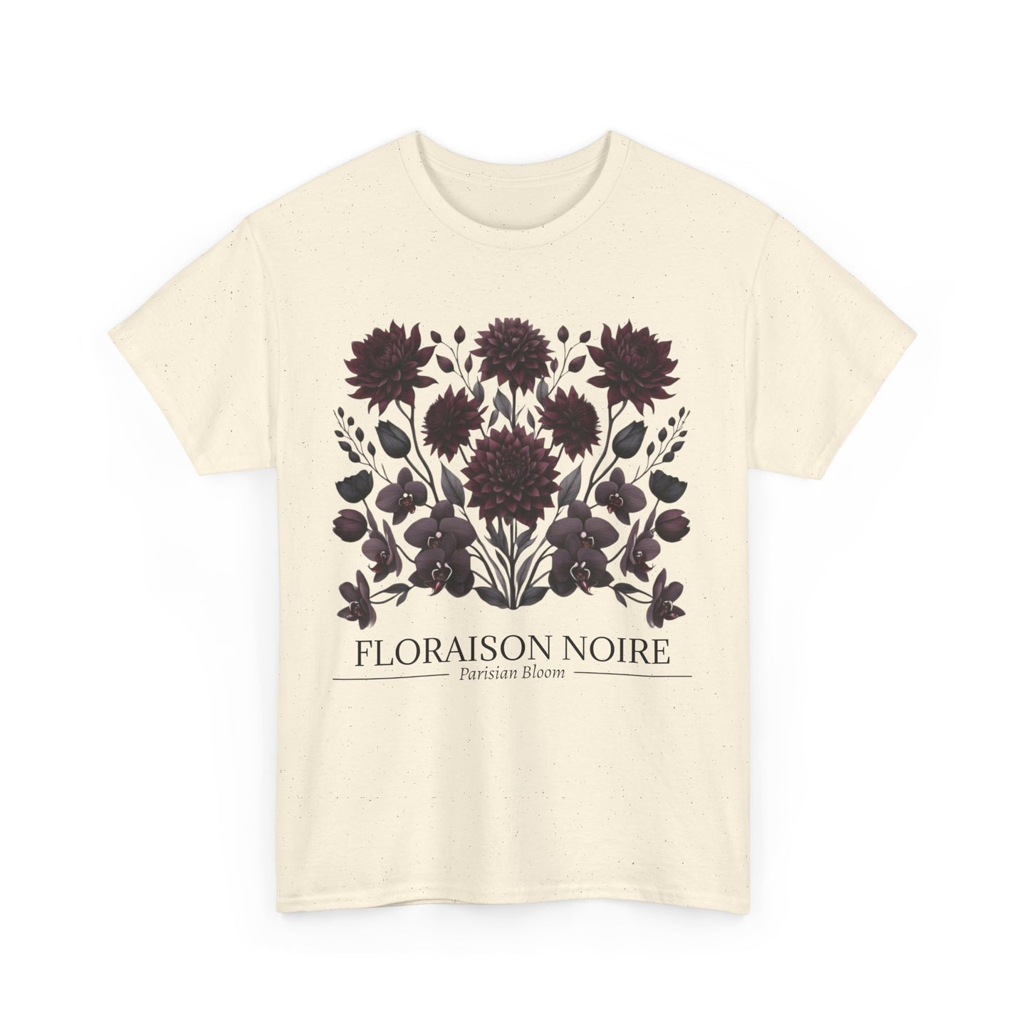 Floral Artwork Unisex Heavy Cotton Tee, Stylish T-Shirt for Garden Lovers, Casual Wear, Gift for Nature Enthusiasts, Floral Print Fashion