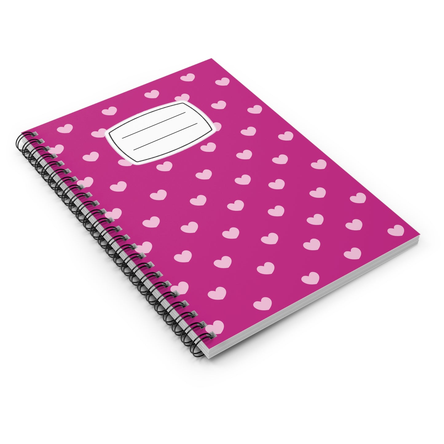 Cute Heart Pattern Spiral Notebook - Ideal for School, Journaling, Gifts, Valentine's Day, Student Supplies