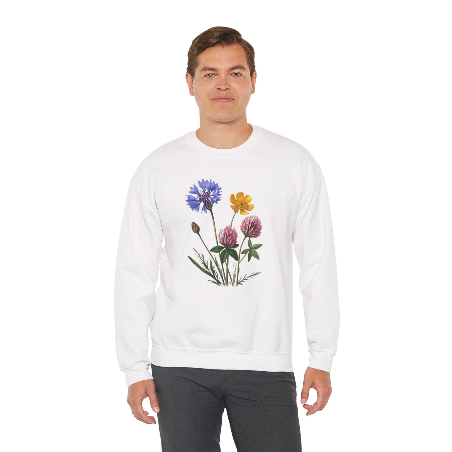 Floral Design Unisex Crewneck Sweatshirt, Cozy Gift for Her, Casual Wear, Spring Fashion, Nature Lovers, Birthday Gift
