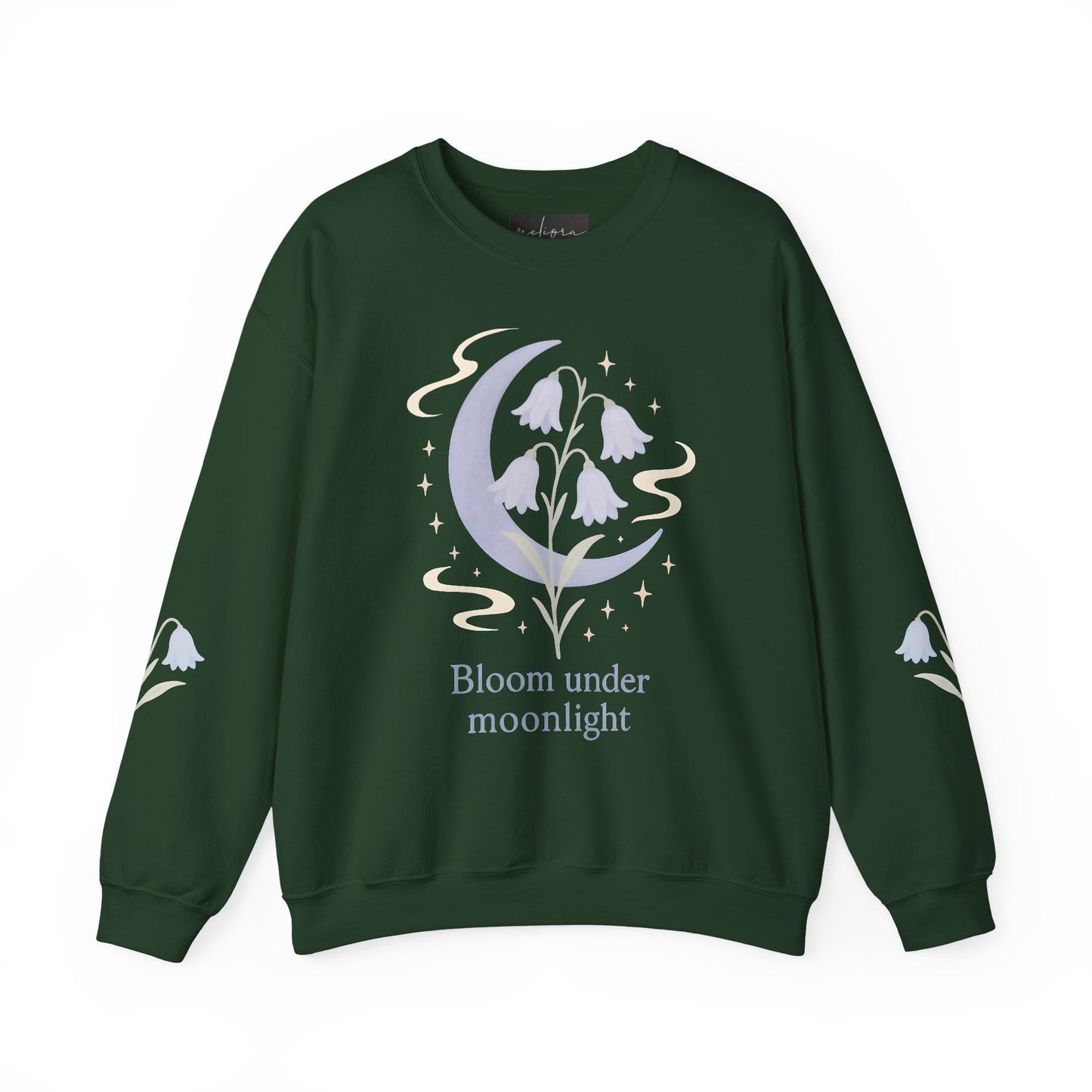 Bluebell flowers- Bloom Under Moonlight Sweatshirt -Heavy Blend Crewneck