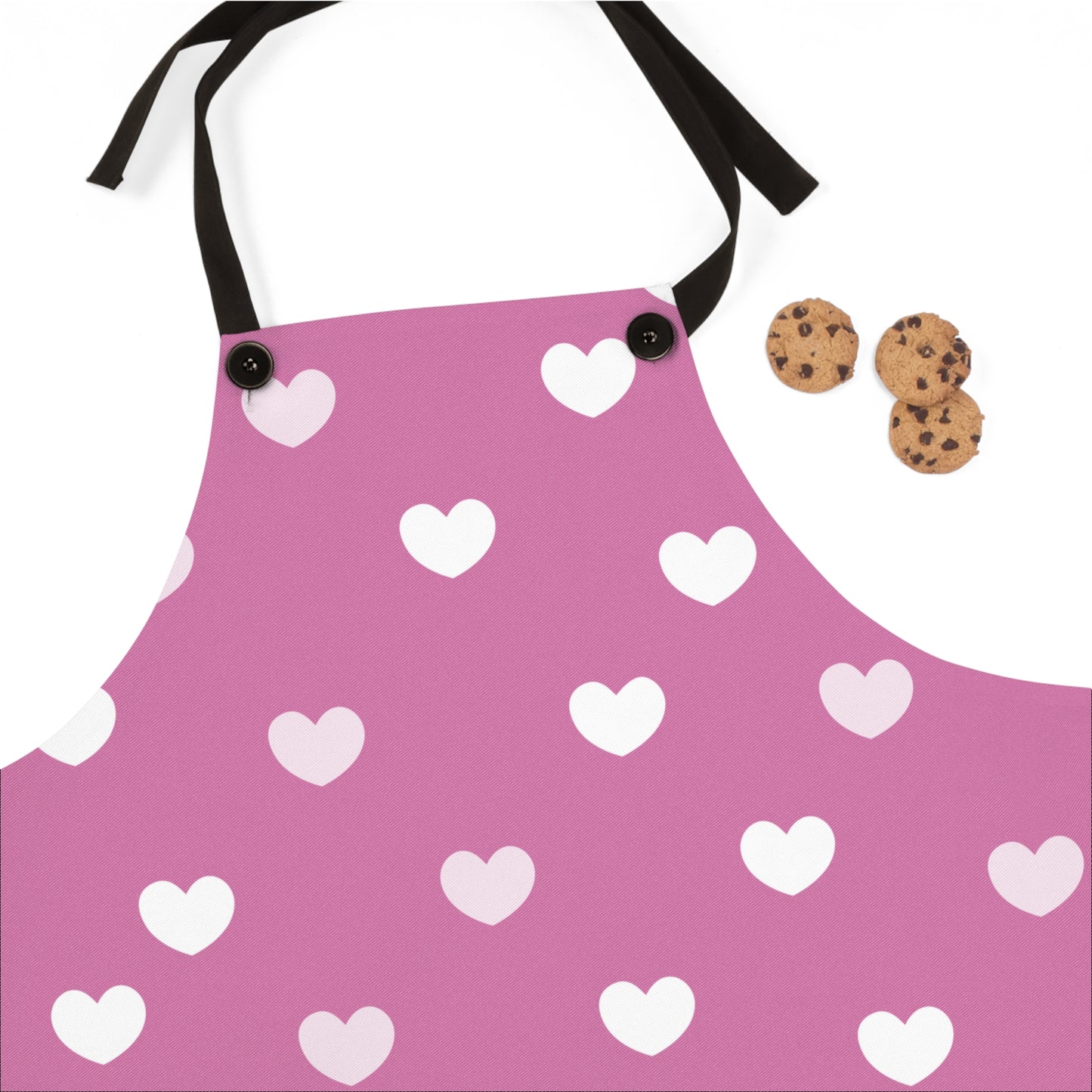 Heart Pattern Yellow Apron | Cute Baking Gift for Home Cooks | Perfect for Mother's Day & Birthdays