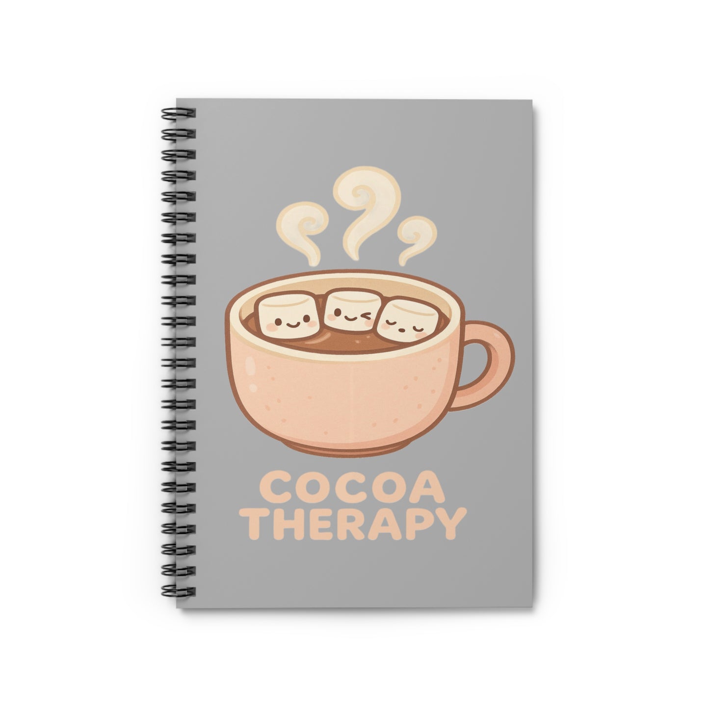 Cocoa Therapy Spiral Notebook - Perfect for Hot Cocoa Lovers, Cute Journal Gift, Cozy Writing, School Supplies, Relaxation Note-taking