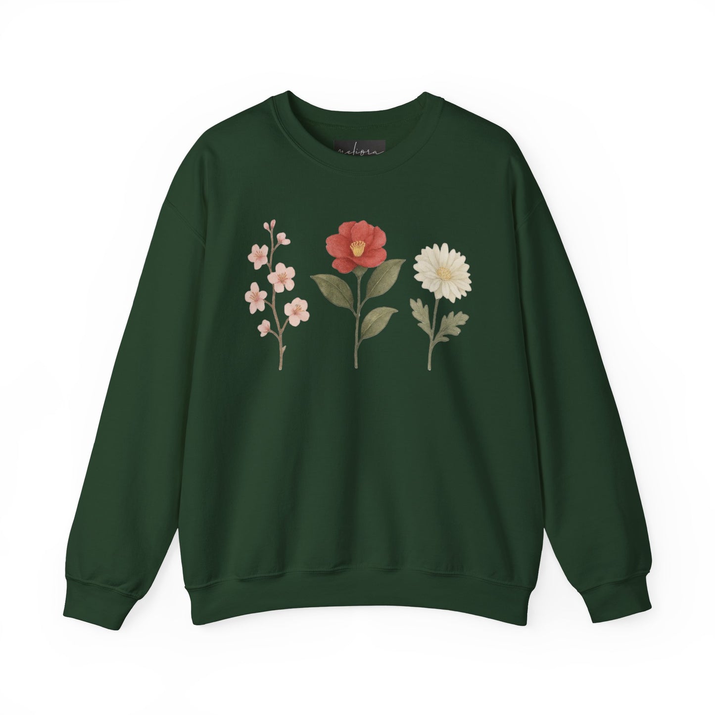 Floral Design Sweatshirt | Cozy Unisex Crewneck | Gift for Her | Spring Fashion | Casual Wear | Eco-Friendly Clothing