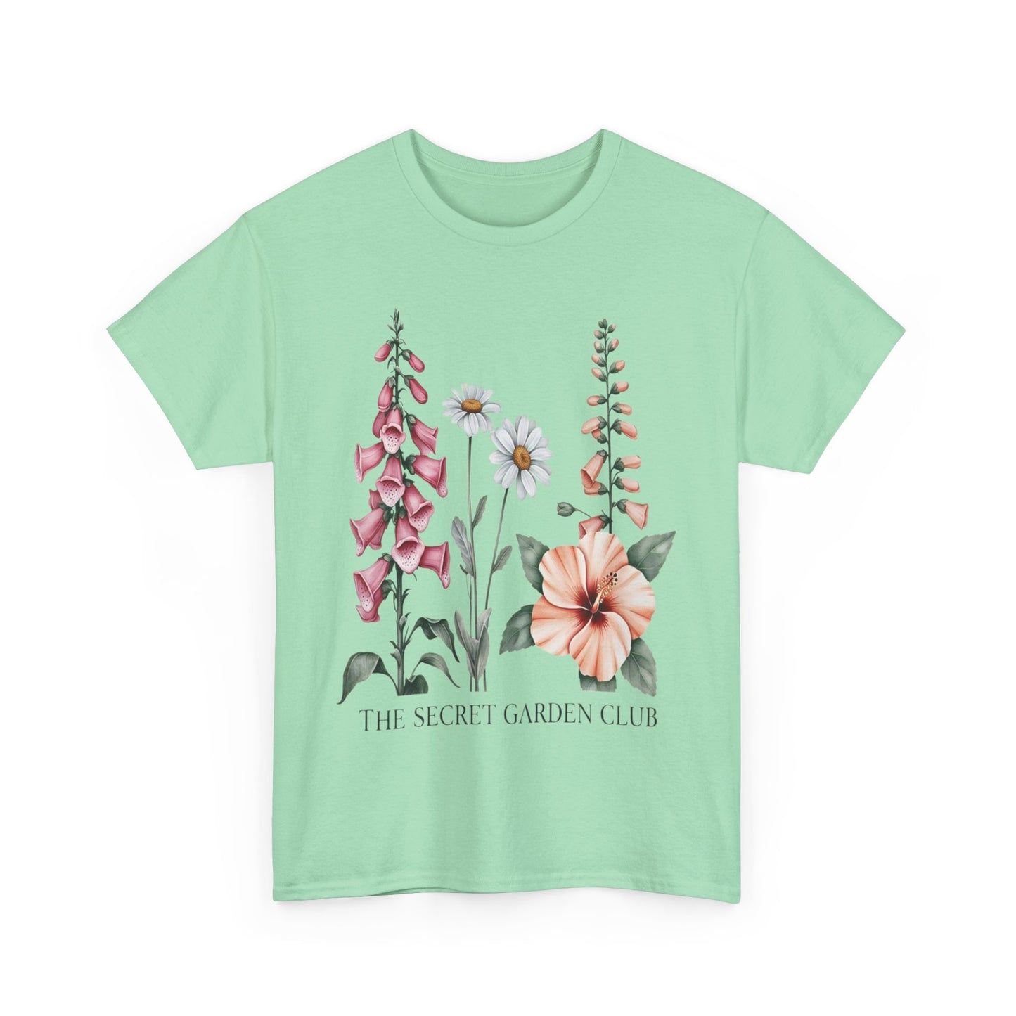 Floral Graphic Tee, The Secret Garden Club Shirt, Nature Lover Gift, Unisex Casual Top, Vintage Style T-Shirt