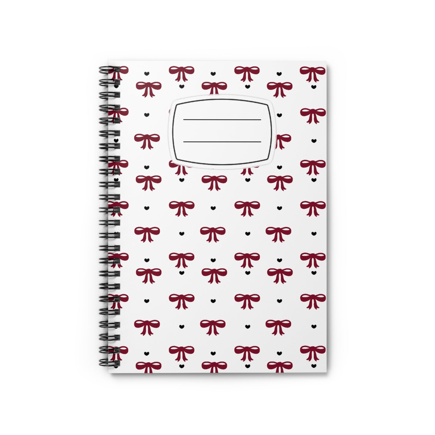 Cute Bow Spiral Notebook - Perfect for School, Journaling, Gifts, Planning, Organization
