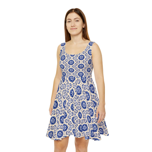 Floral Print Women's Skater Dress - Versatile Summer Fashion