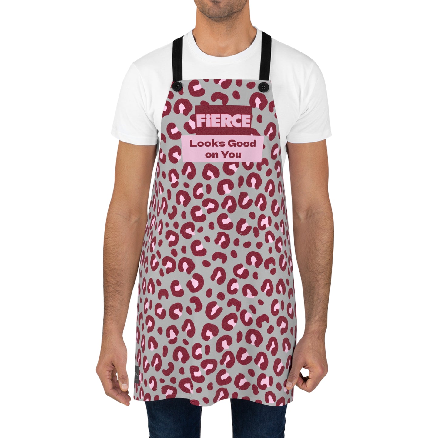Chic Leopard Print Apron for Stylish Cooking