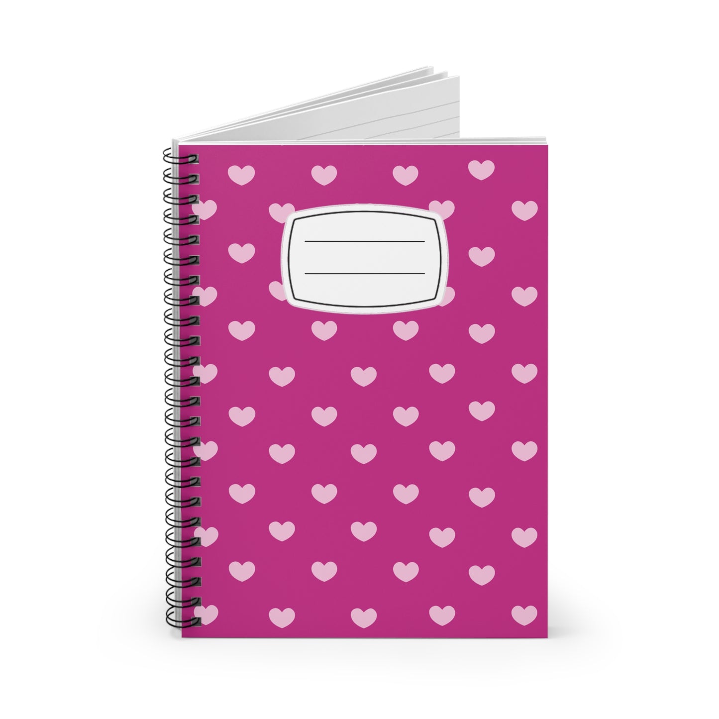Cute Heart Pattern Spiral Notebook - Ideal for School, Journaling, Gifts, Valentine's Day, Student Supplies