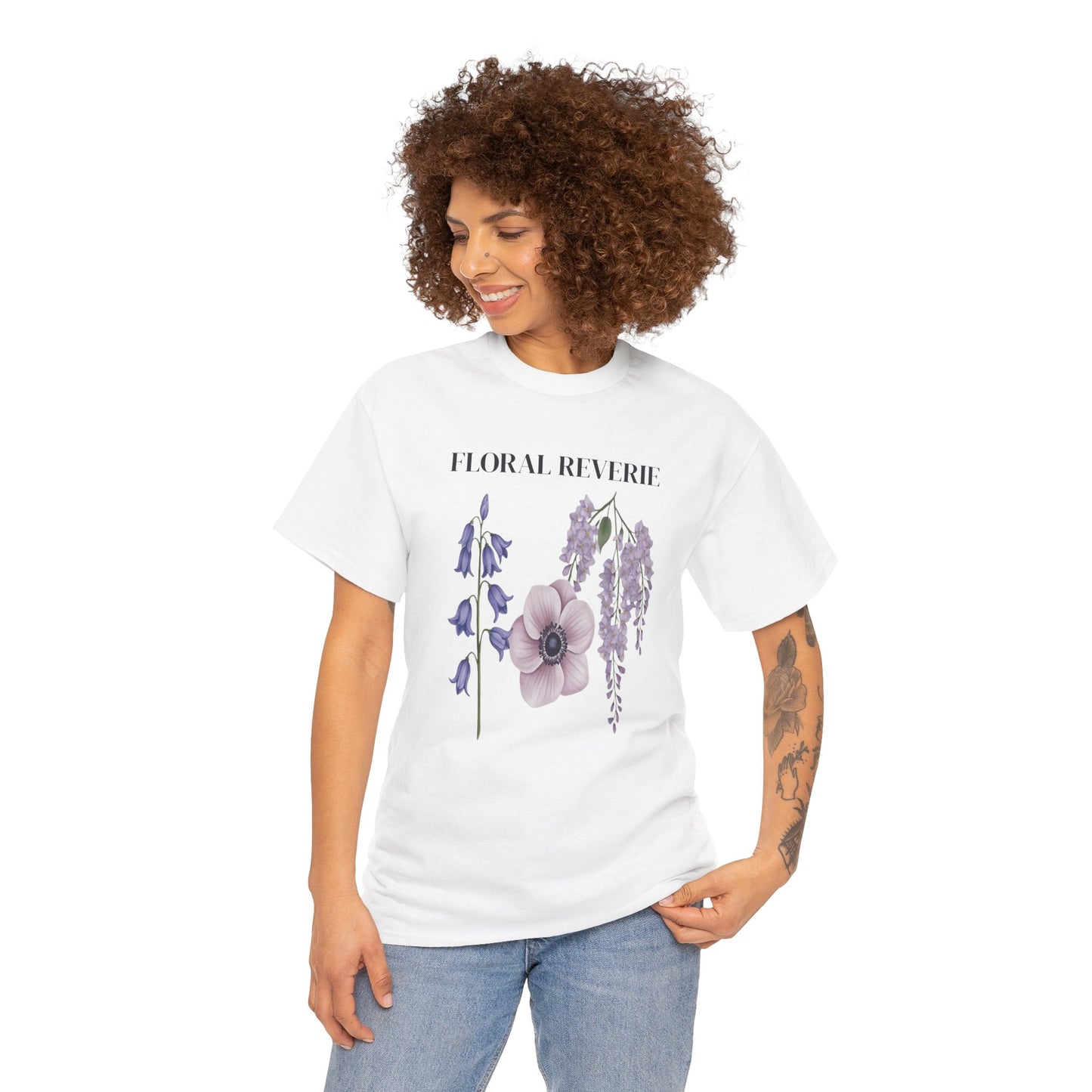 Floral Reverie Unisex Cotton Tee, Floral T-Shirt, Casual Wear, Nature Shirt, Gift for Her, Spring Style
