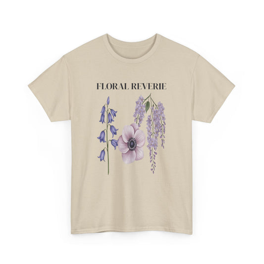 Floral Reverie Unisex Cotton Tee, Floral T-Shirt, Casual Wear, Nature Shirt, Gift for Her, Spring Style