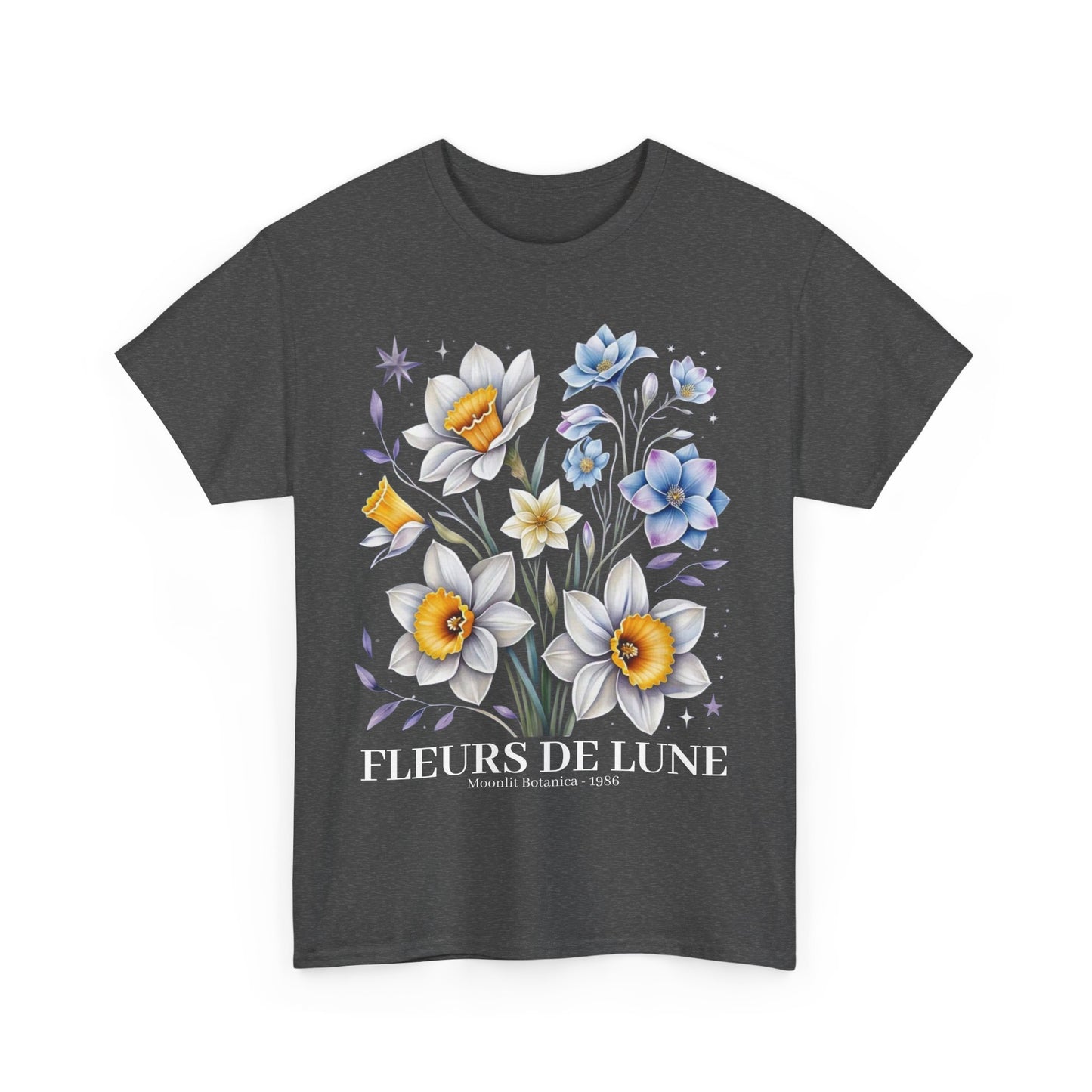 Floral Graphic Tee - Fleurs de Lune, Unisex T-Shirt, Casual Wear, Gift for Garden Lovers, Spring Fashion, Nature Inspired Apparel