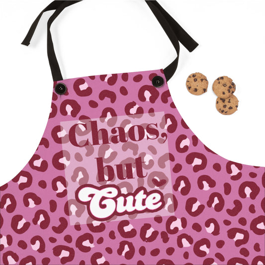 مريلة أنيقة بطبعة جلد النمر للطبخ الأنيق