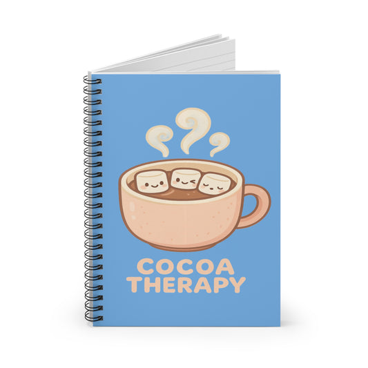 Cocoa Therapy Spiral Notebook - Perfect for Hot Cocoa Lovers, Cute Journal Gift, Cozy Writing, School Supplies, Relaxation Note-taking